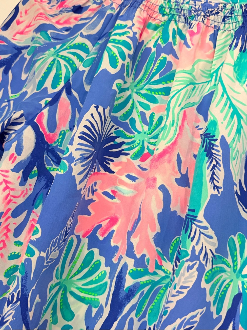 Lilly Pulitzer Elsa Top Jet Stream 100% Silk Blouse size Medium blue pink - Picture 8 of 9